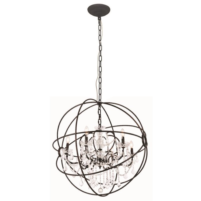 Rosdorf Park Mendelson 6 Light Dimmable Globe Chandelier Wayfair